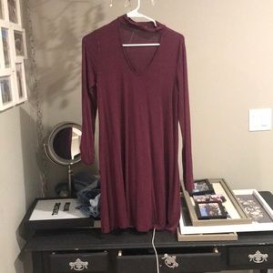 Garage dress with choker around neck
